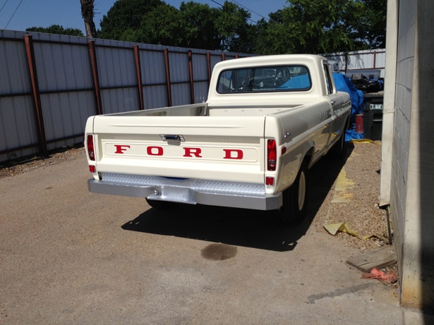New paint on the 1972 Ford F100 Classic Pickup Truck